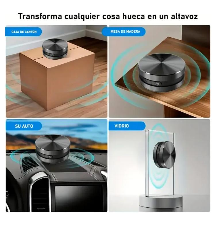 SonicPod – Mini Parlante de Resonancia Bluetooth