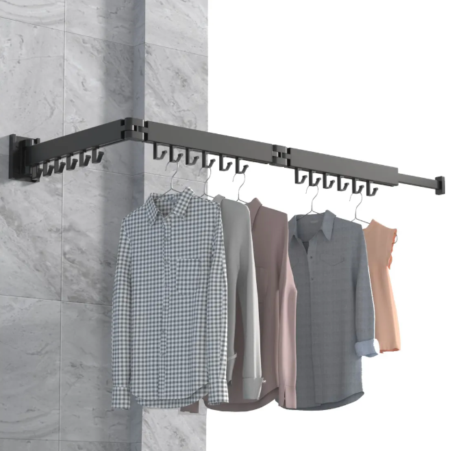 Perchero Retráctil Plegable – Ahorro de Espacio y Estilo Minimalista