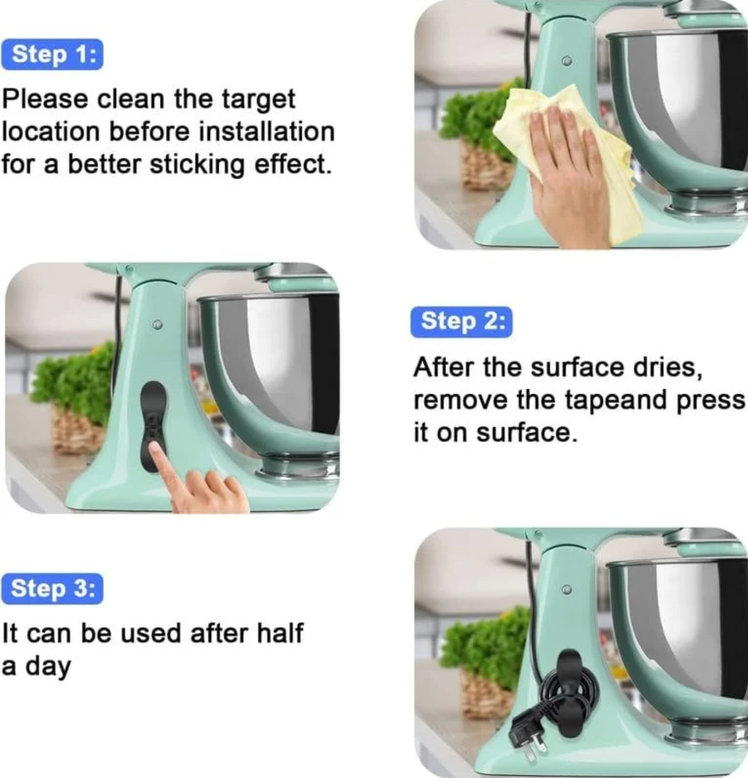 Organizador de Cables de Silicona 3M – Soporte Adhesivo Reutilizable