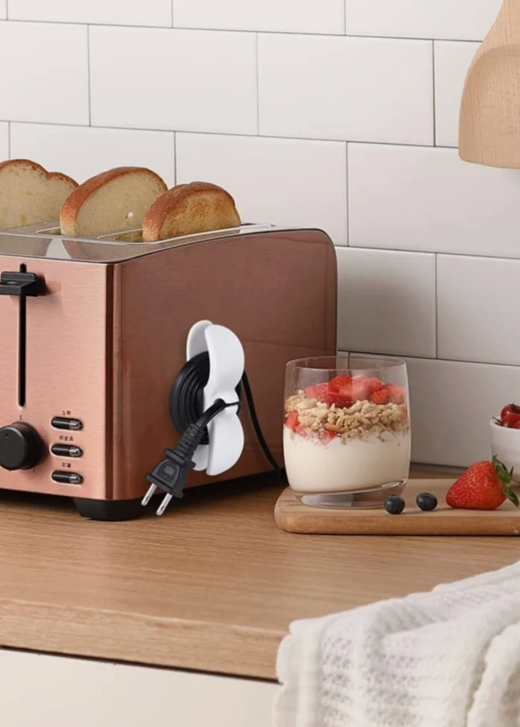 Organizador de Cables de Silicona 3M – Soporte Adhesivo Reutilizable